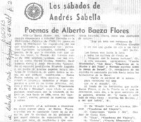Poemas de Alberto Baeza Flores