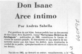 Don Isaac Arce íntimo