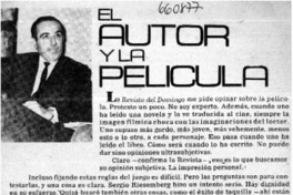 El Autor y la película  [artículo] Guillermo Blanco.