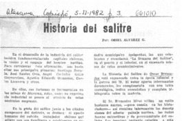 Historia del salitre  [artículo] Oriel Alvarez G.