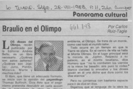 Braulio en el Olimpo  [artículo] Carlos Ruiz-Tagle.