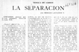 La separación  [artículo] Sergio Latorre V.