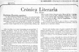 Crónica Literaria  [artículo] Alone.