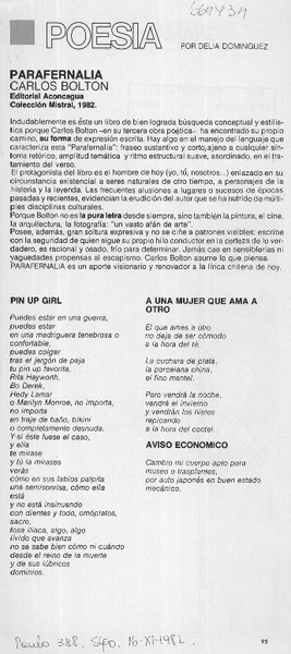 Parafernalia  [artículo] Delia Domínguez.