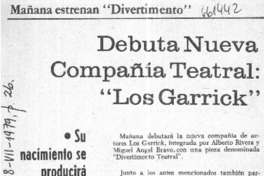 Debuta nueva compañía teatral, "Los Garrick".