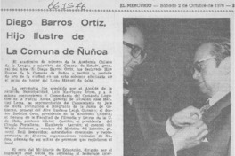 Diego Barros Ortiz, hijo ilustre de la comuna de Ñuñoa.