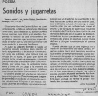 Sonidos y jugarretas  [artículo] Jaime Quezada.