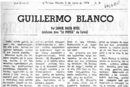 Guillermo Blanco  [artículo] Samuel Baeza Reyes.