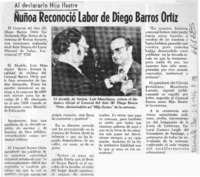 Ñuñoa reconoció labor de Diego Barros Ortiz.  [artículo]