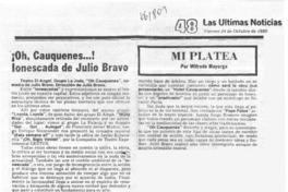 Oh, Cauquenes...! lonescada de Julio Bravo  [artículo] Wilfredo Mayorga.