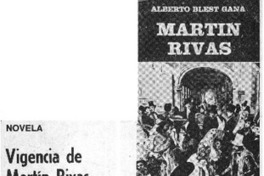 Vigencia de Martín Rivas  [artículo] Jaime Quezada.