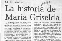 La historia de María Griselda  [artículo] Fernando Durán V.