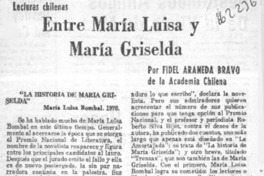 Entre María Luisa y María Griselda  [artículo] Fidel Araneda Bravo.