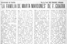 La Familia de Marta Mardones' de F. Cuadra