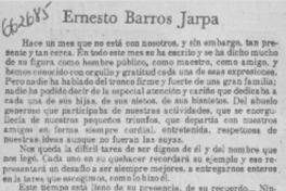 Ernesto Barros Jarpa  [artículo] X.