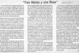 "Tres Marías y una Rosa"  [artículo] Justus.