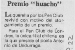 Premio "huacho".