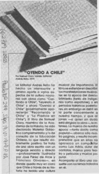 Oyendo a Chile.  [artículo]
