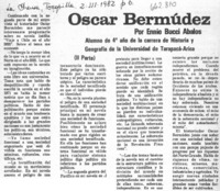 Óscar Bermúdez  [artículo] Ennio Bucci Abalos.