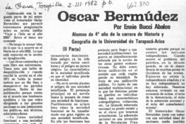 Óscar Bermúdez  [artículo] Ennio Bucci Abalos.