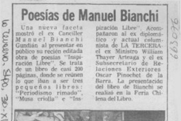 Poesías de Manuel Bianchi.
