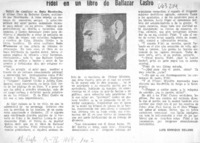 Fidel en un libro de Baltazar Castro  [artículo] Luis Enrique Délano.