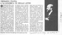 Fernando Cuadra a la Academia de Bellas Artes.