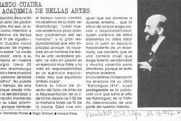 Fernando Cuadra a la Academia de Bellas Artes.
