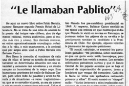 Le llamaban Pablito"  [artículo] Luis Agoni Molina.