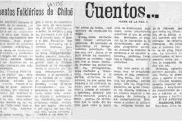 Cuentos folklóricos de Chiloé  [artículo] Juan Antonio Massone.
