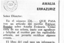 Amalia Errázuriz.