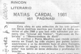 Matías Cardal 1981