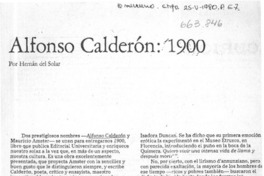 Alfonso Calderón, 1900  [artículo] Hernán del Solar.