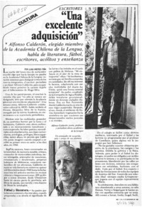 "Una excelente adquisición"  [artículo] Juan Andrés Piña.