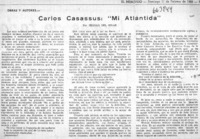 Carlos Casassus, "Mi Atlántida"  [artículo] Hernán del Solar.