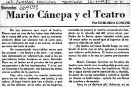 Mario Cánepa y el teatro  [artículo] Edmundo Concha.