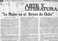 "La Mujer en el reyno de Chile"  [artículo] Hermelo Arabena Williams.