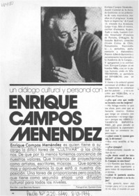 Enrique Campos Menéndez : [entrevista]