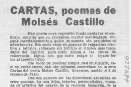 Cartas, poemas de Moisés Castillo