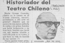 Historiador del teatro chileno