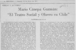 Mario Cánepa Guzmán: "El teatro social y obrero de chile"