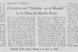 El motivo del "Extraño en el mundo" en la obra de Martín Rivas
