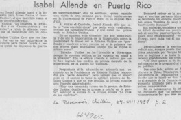 Isabel Allende en Puerto Rico.