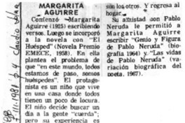 Margarita Aguirre  [artículo] Claudio Soalr.