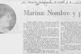 Marina: nombre y poesía