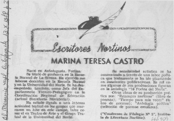 Marina Teresa Castro.