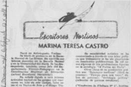 Marina Teresa Castro.
