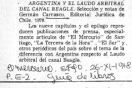 Argentina y el laudo arbitral del Canal Beagle.  [artículo]