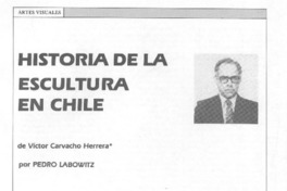 Historia de la escultura en Chile, de Víctor Carvacho Herrera