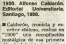 1900. Alfonso Calderón.
